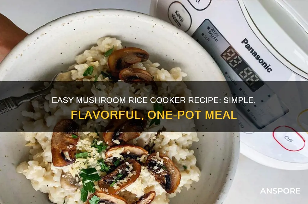 how to make mushroom rice in rice cooker