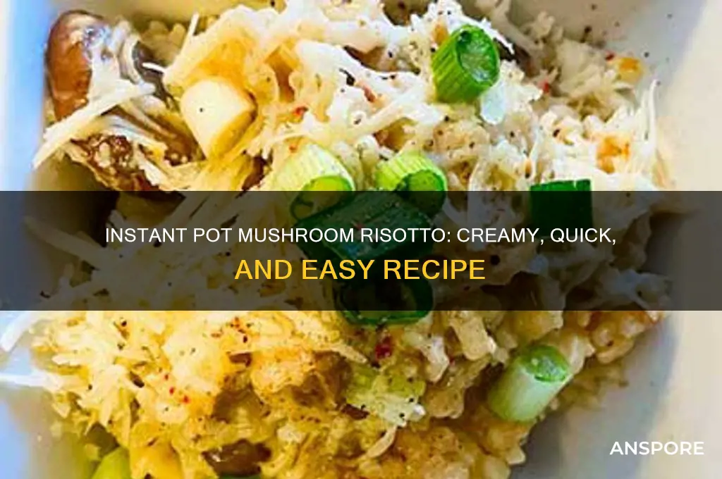 how to make mushroom risotto in instant pot