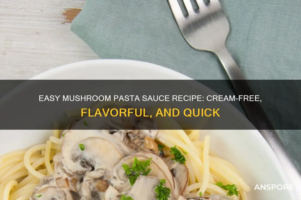 how to make mushroom sauce for pasta no cream