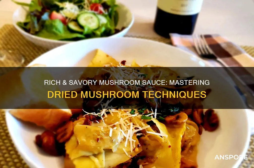 how to make mushroom sauce with dried mushrooms