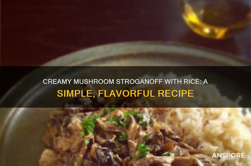 how to make mushroom stroganoff with rice