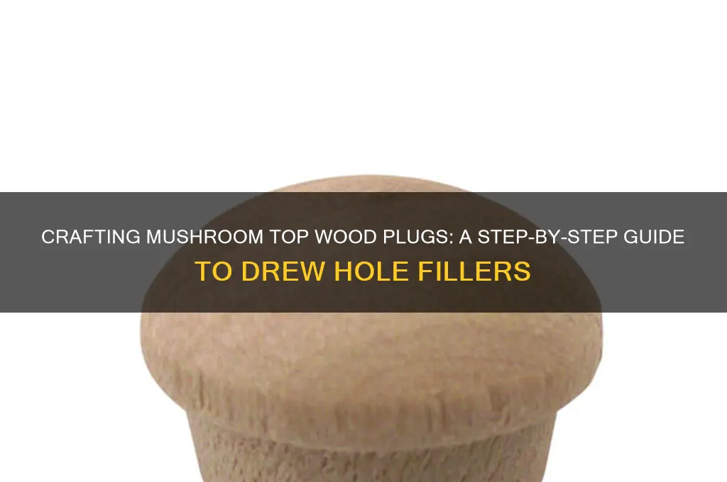 how to make mushroom top wood drew hole plugs