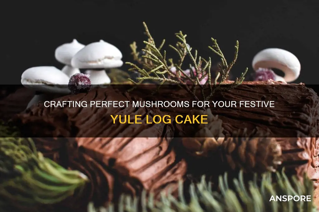 how to make mushrooms for yule log cake