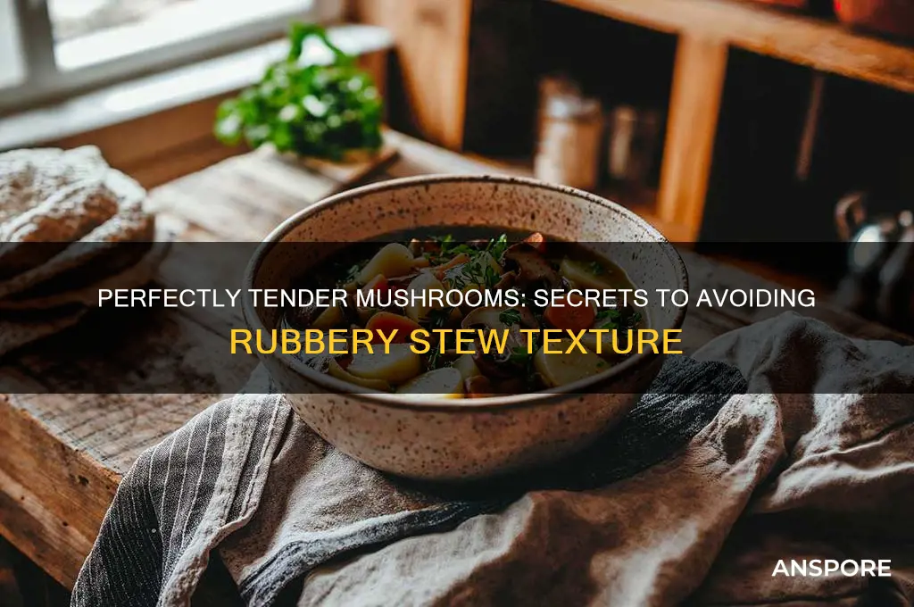 how to make mushrooms not so rubbery in stew
