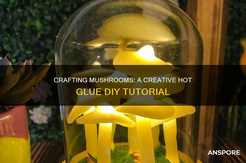 how to make mushrooms out of hot glue