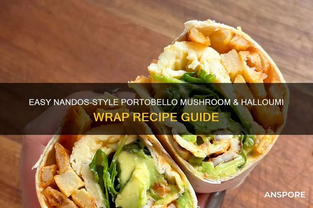 how to make nandos portobello mushroom and halloumi wrap