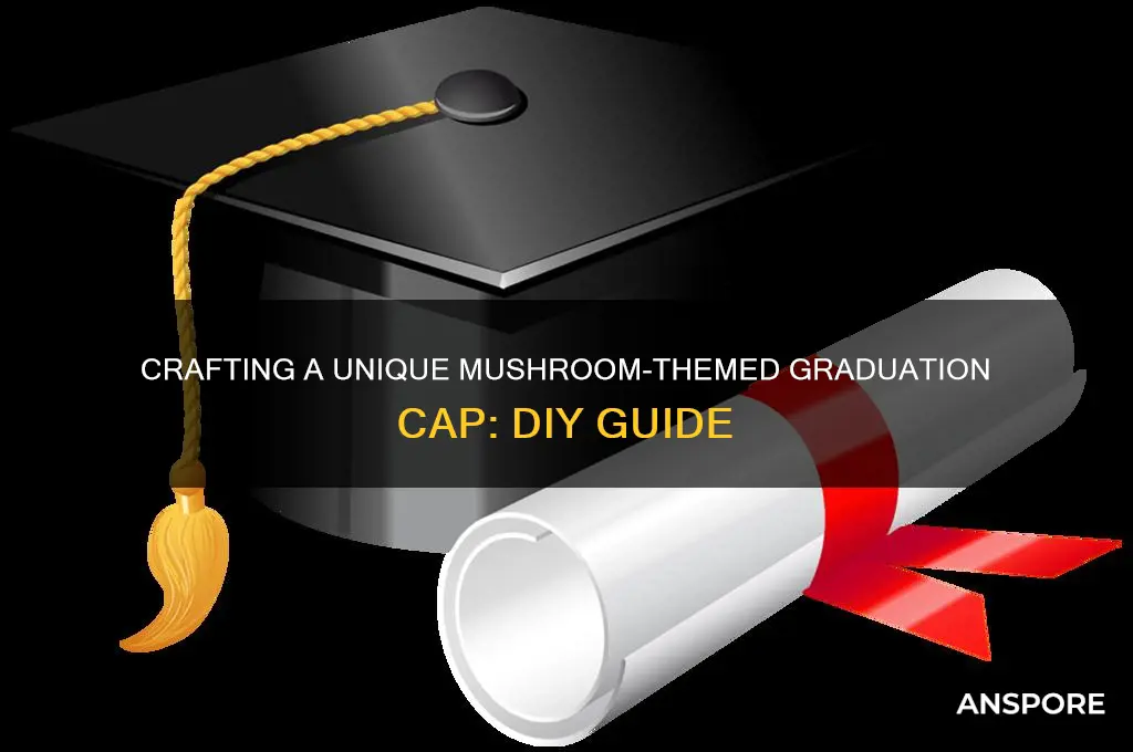 how to make one up mushroom graduation cap