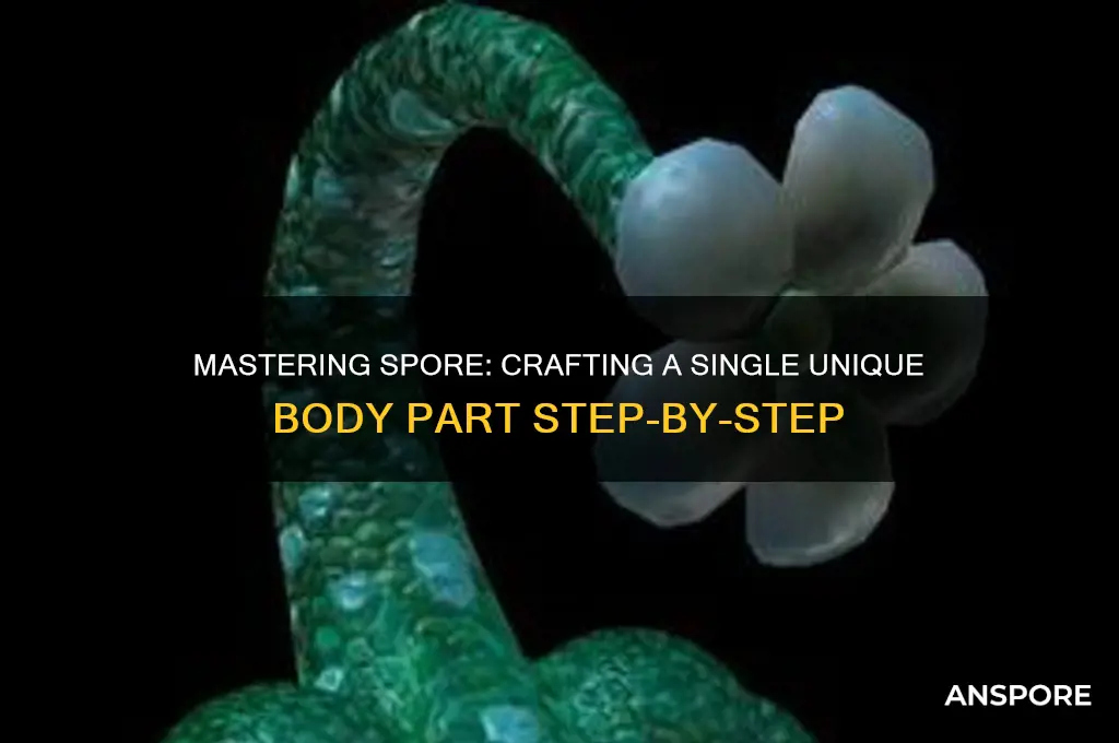 how to make only one part in spore
