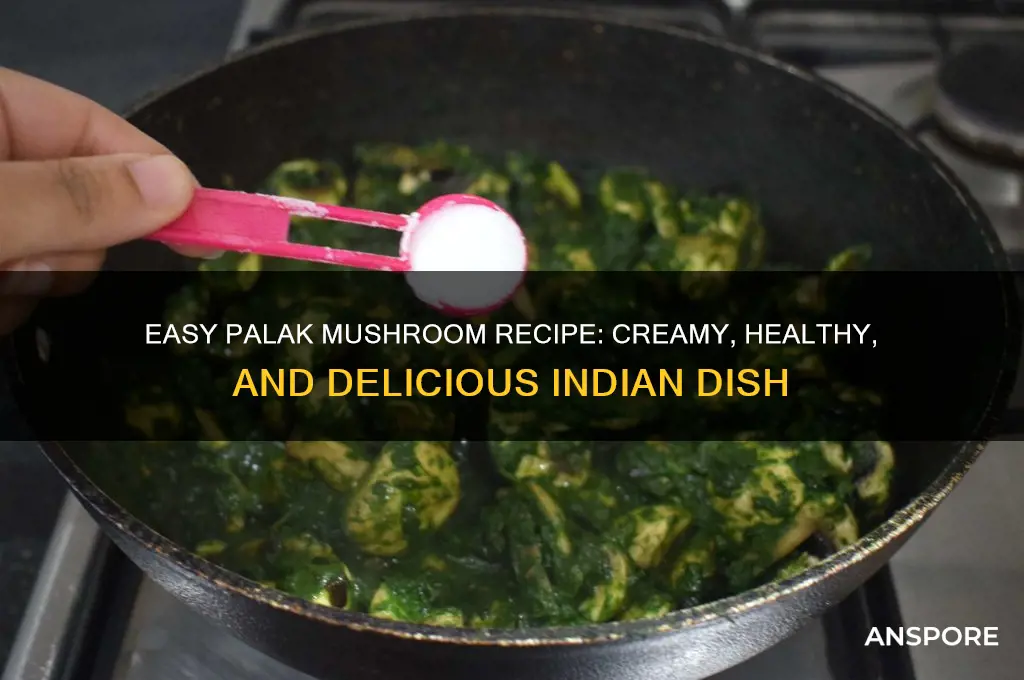 how to make palak mushroom