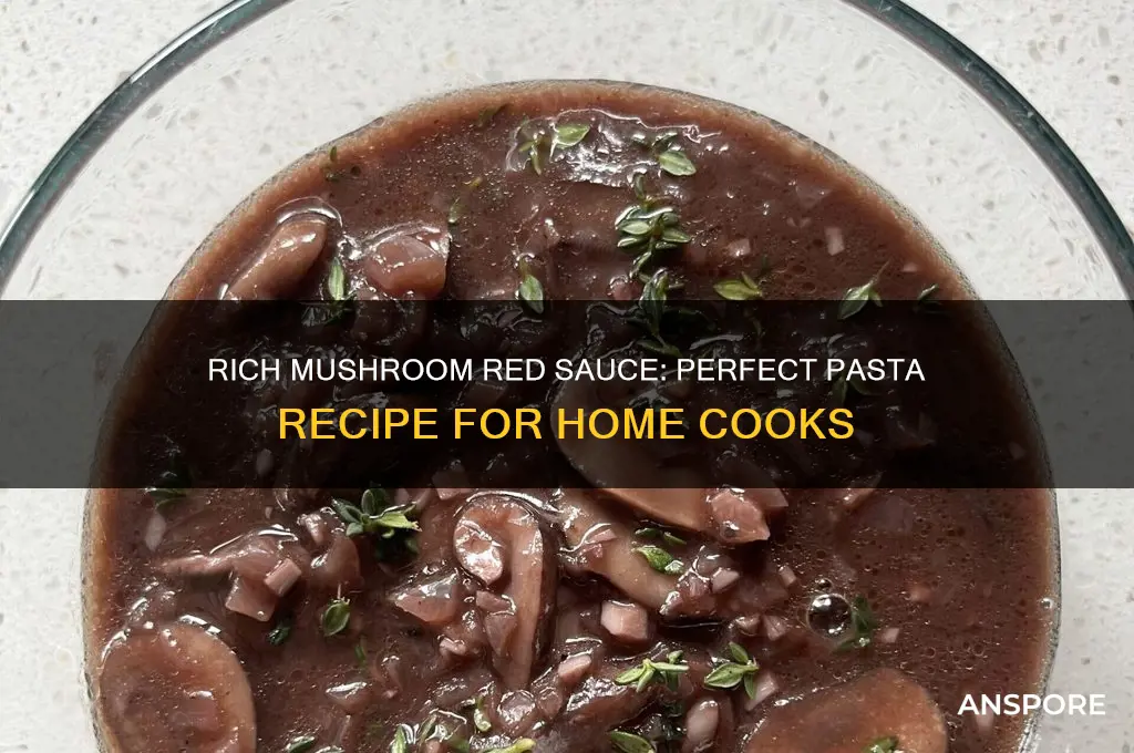 how to make pasta red sauce with mushrooms