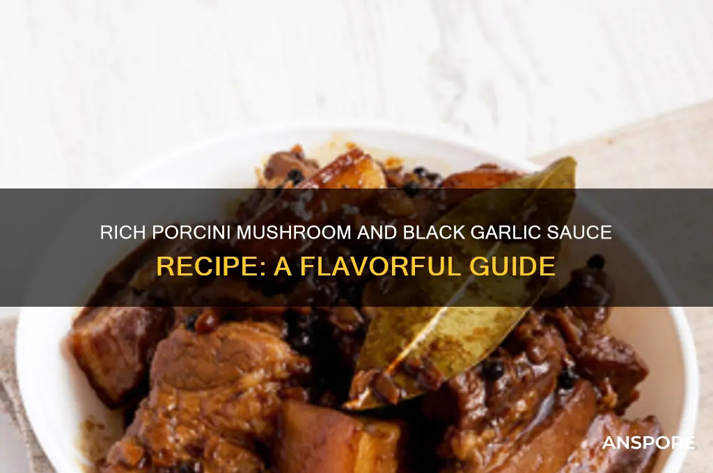 how to make porcini mushroom and black garlic sauce