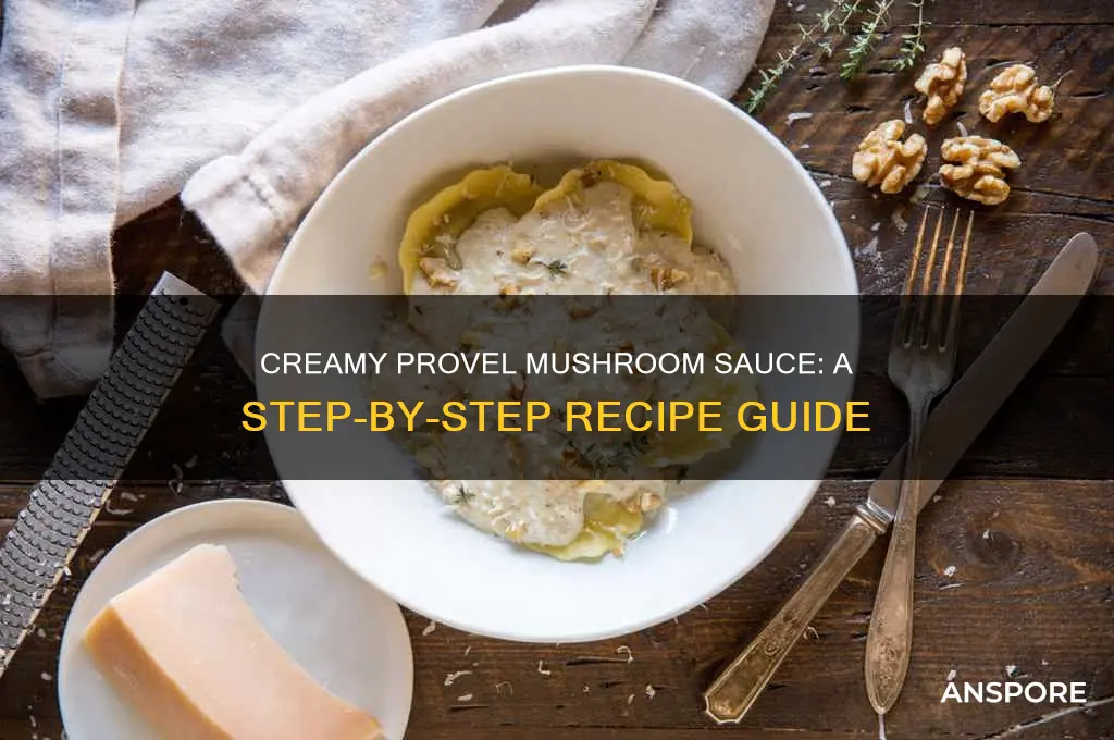 how to make provel mushroom cream sauce