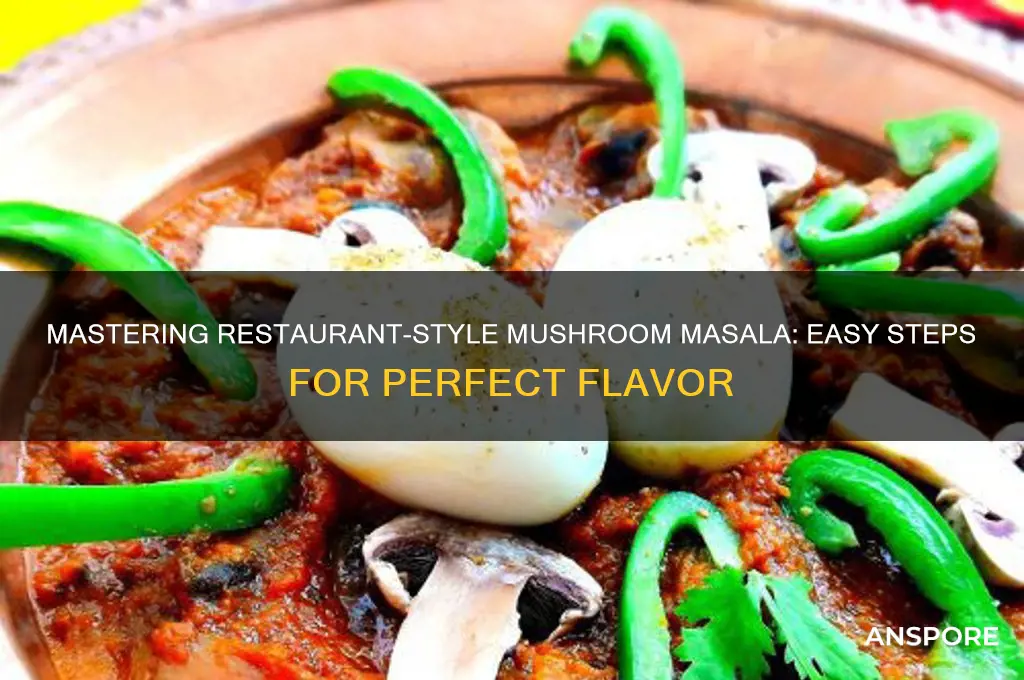 how to make restaurant style mushroom masala
