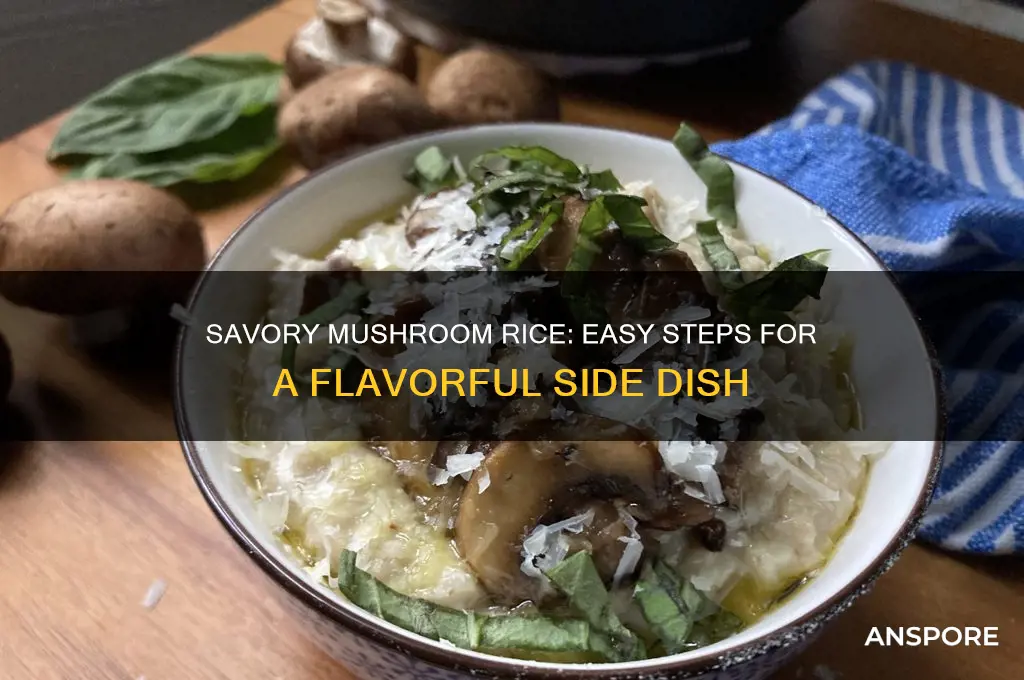 how to make savoury rice with mushrooms