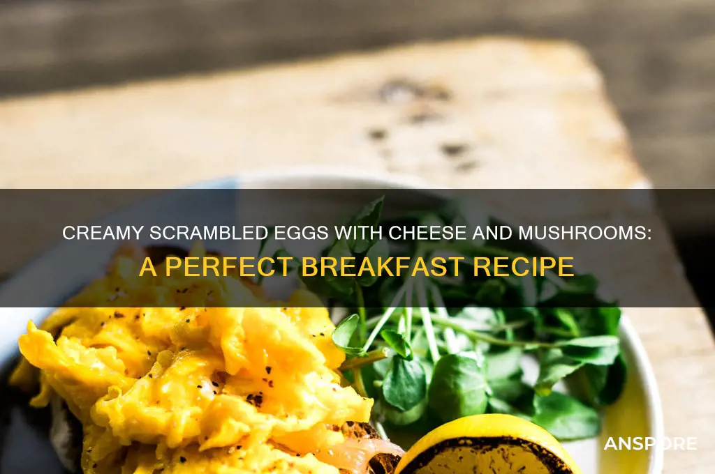 how to make scrambled eggs with cheese and mushrooms