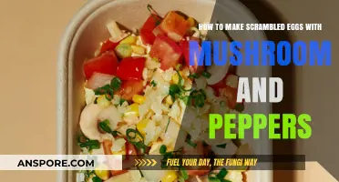 Fluffy Scrambled Eggs with Sautéed Mushrooms and Bell Peppers Recipe