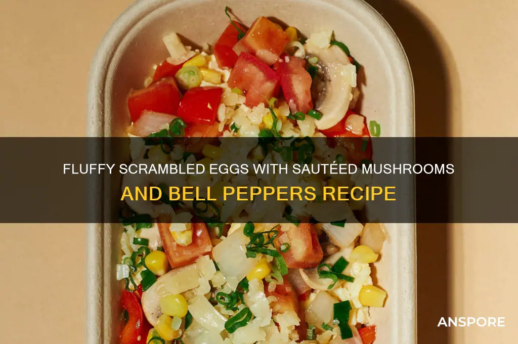 how to make scrambled eggs with mushrooms and peppers