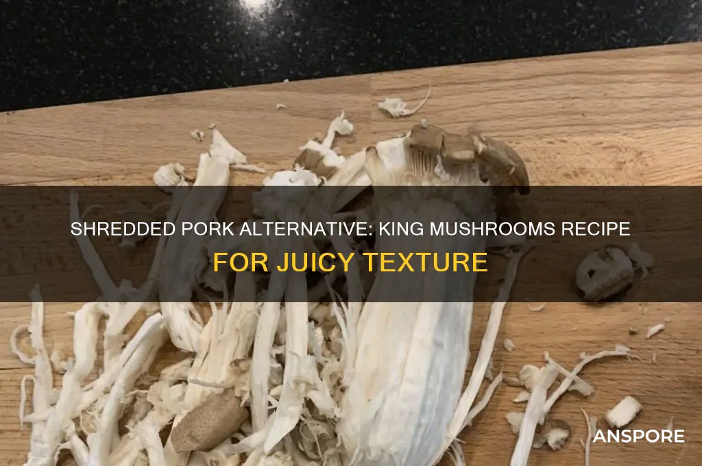 how to make shredded pork using king mushrooms