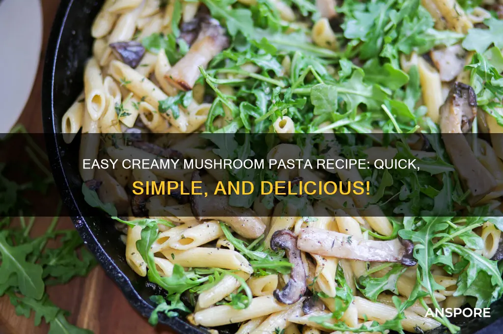how to make simple creamy mushroom pasta