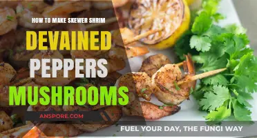 Grilled Shrimp Skewers with Devained Peppers and Mushrooms: Easy Recipe