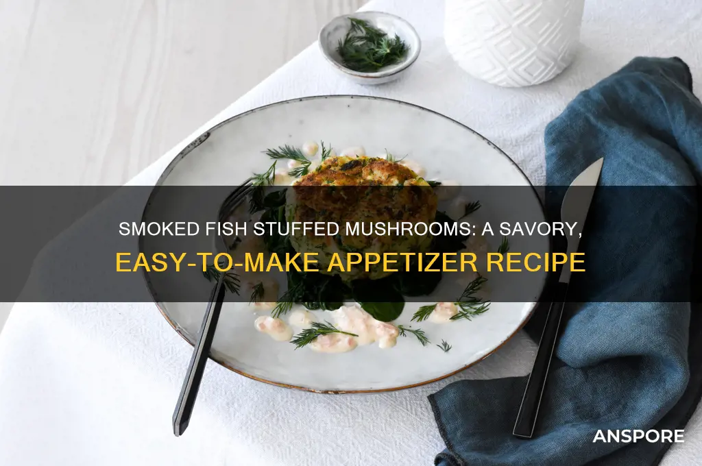 how to make smoked fish stuffed mushrooms