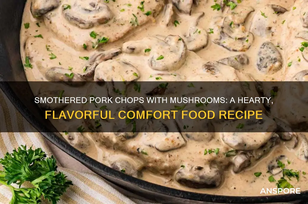 how to make smothered porkchops abd mushrooms