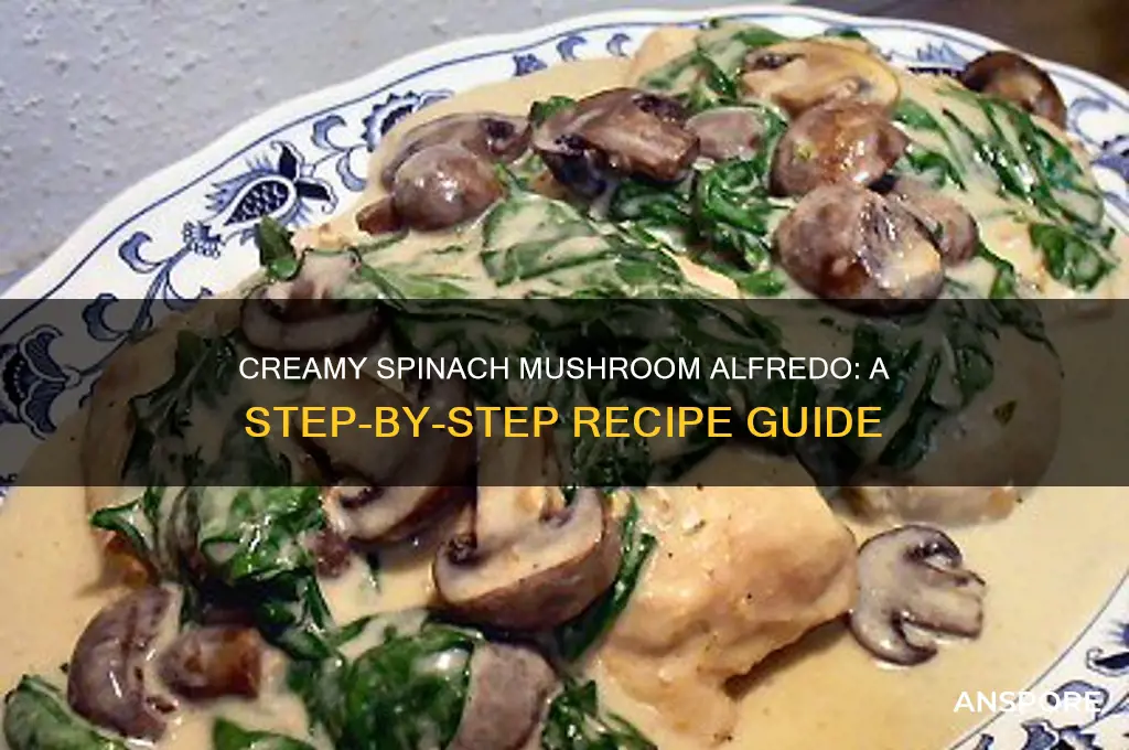 how to make spinach and mushroom alfredo