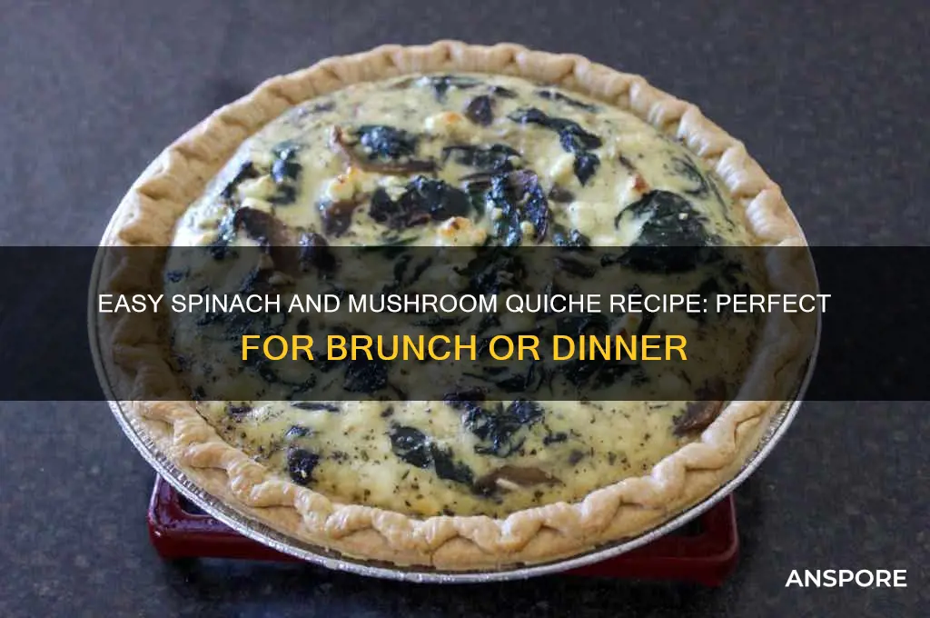 how to make spinach and mushroom quiche
