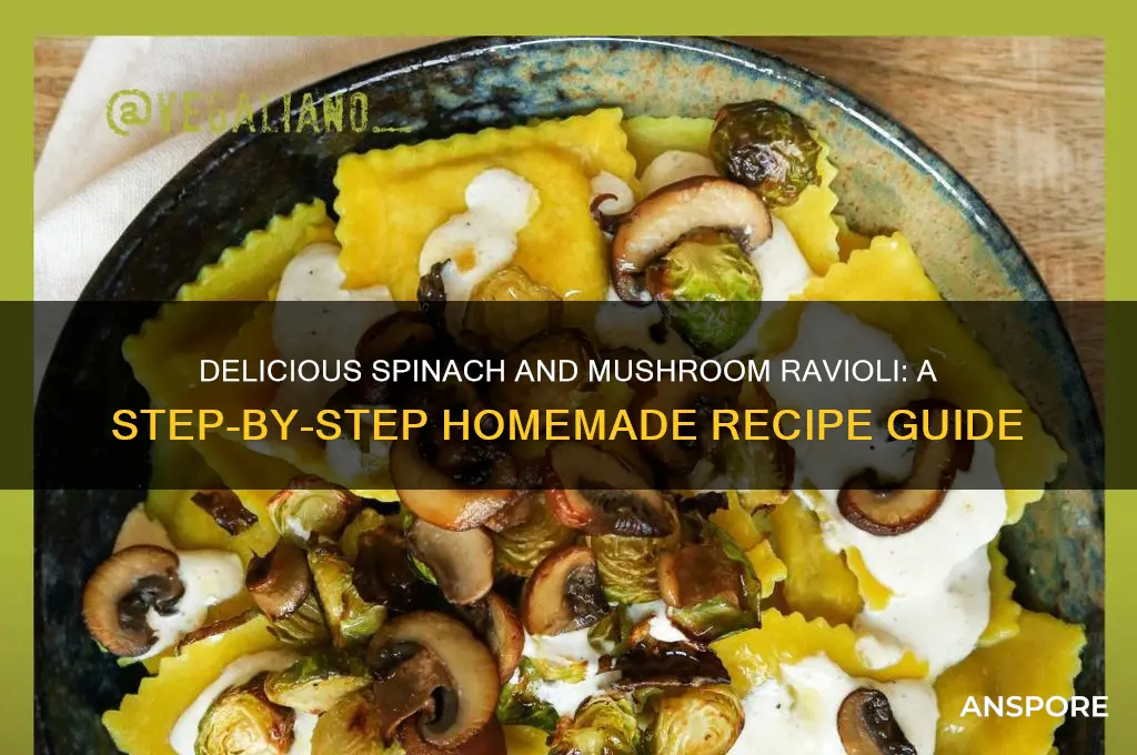 how to make spinach and mushroom ravioli