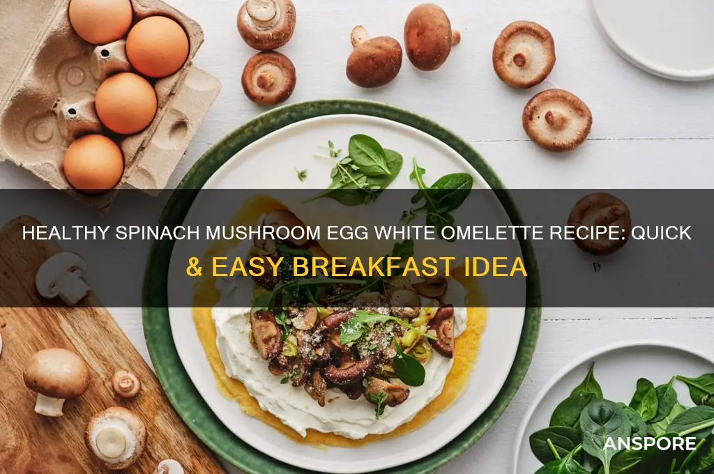 how to make spinach mushroom egg white omelette