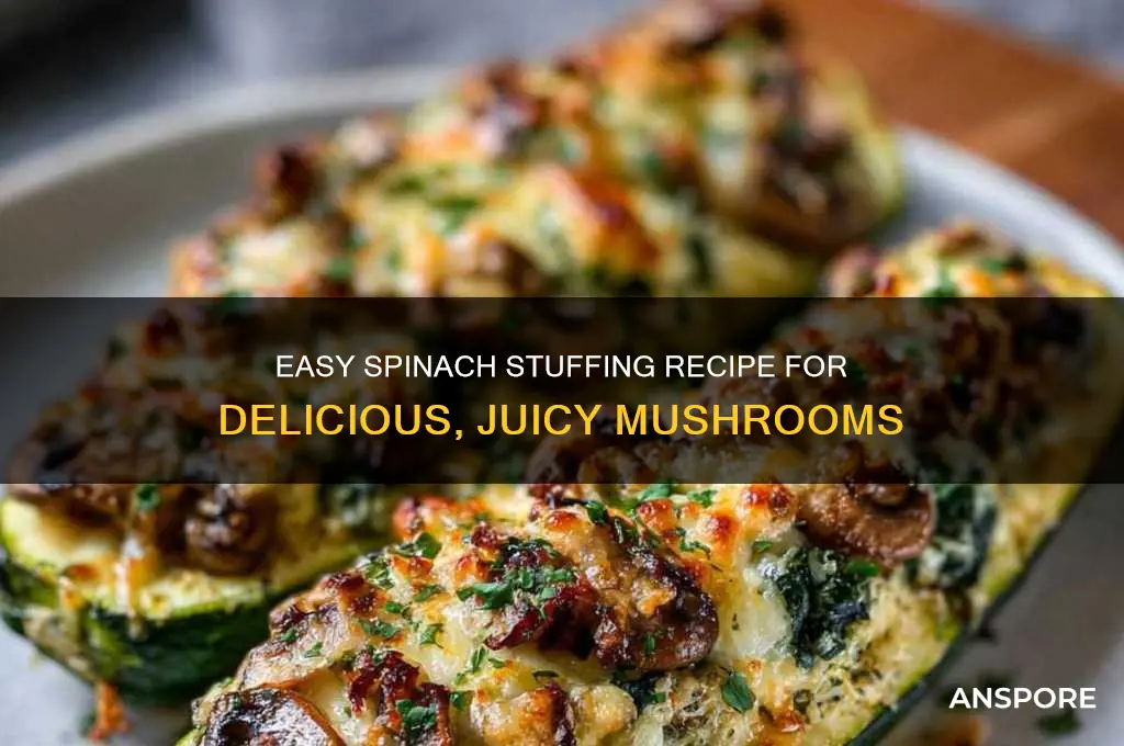 how to make spinach stuffing for mushrooms