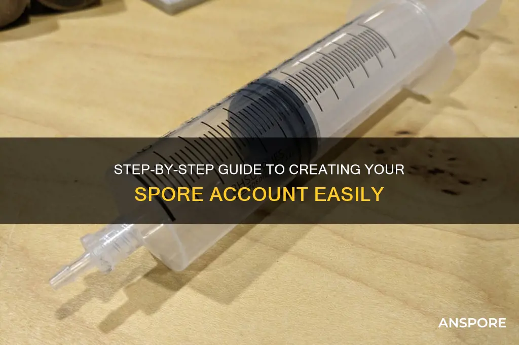 how to make spore acount