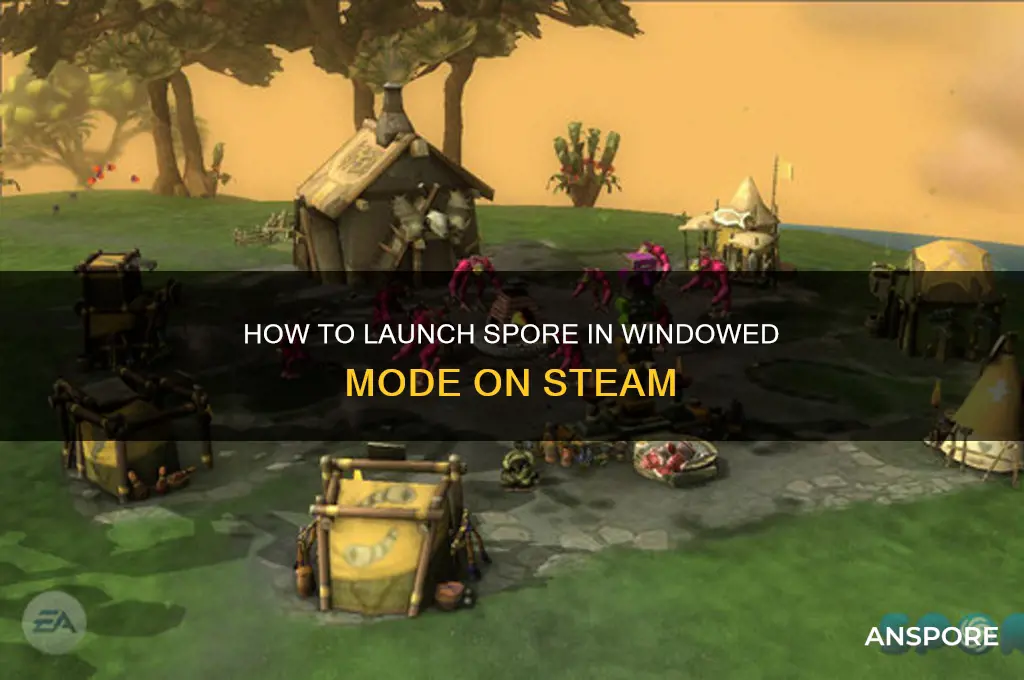 how to make spore on steam windowed