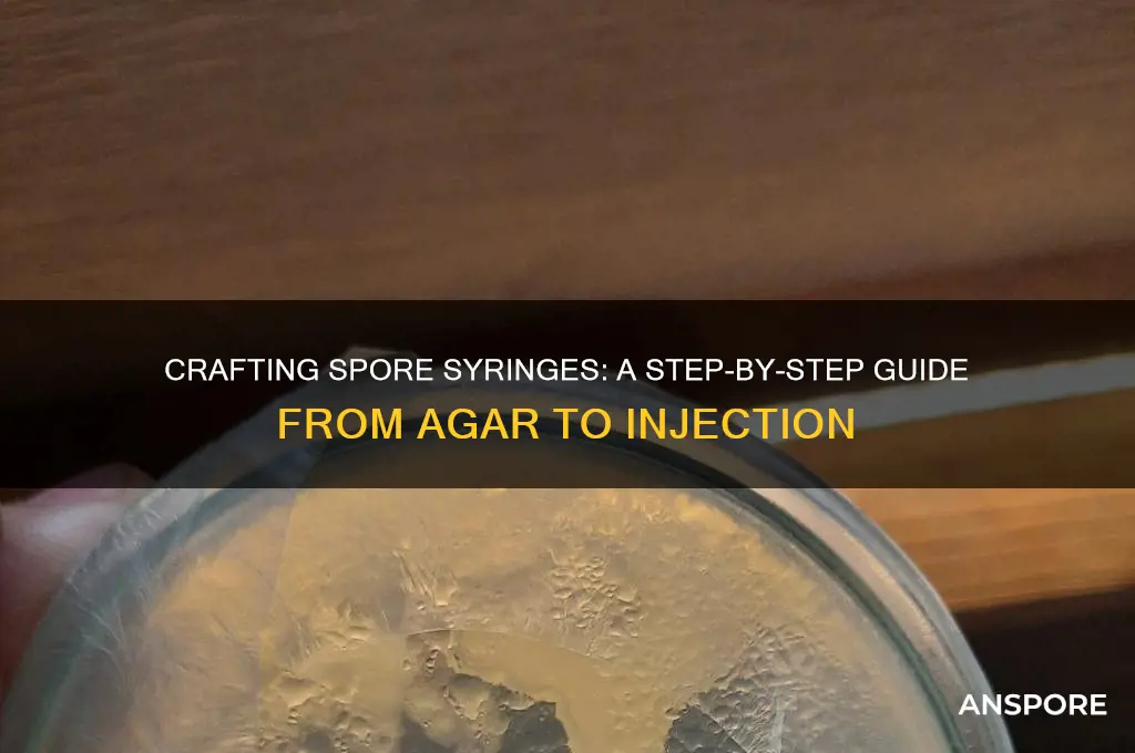 how to make spore syringe from agar