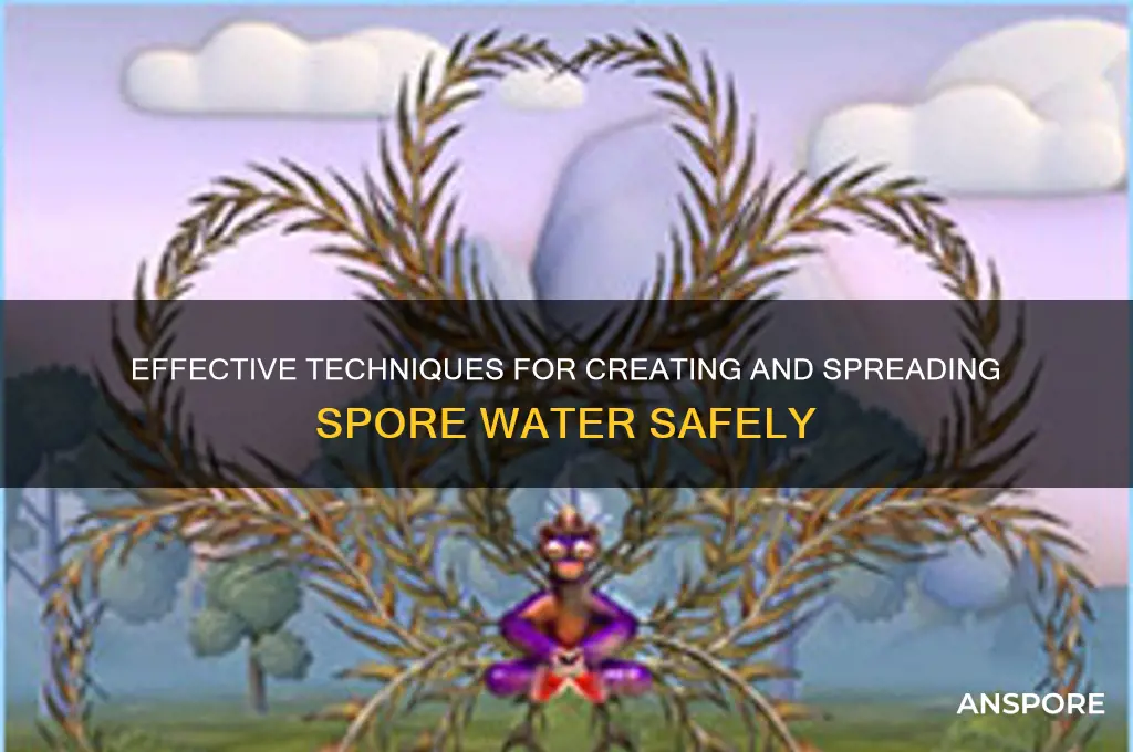 how to make spore water to spread