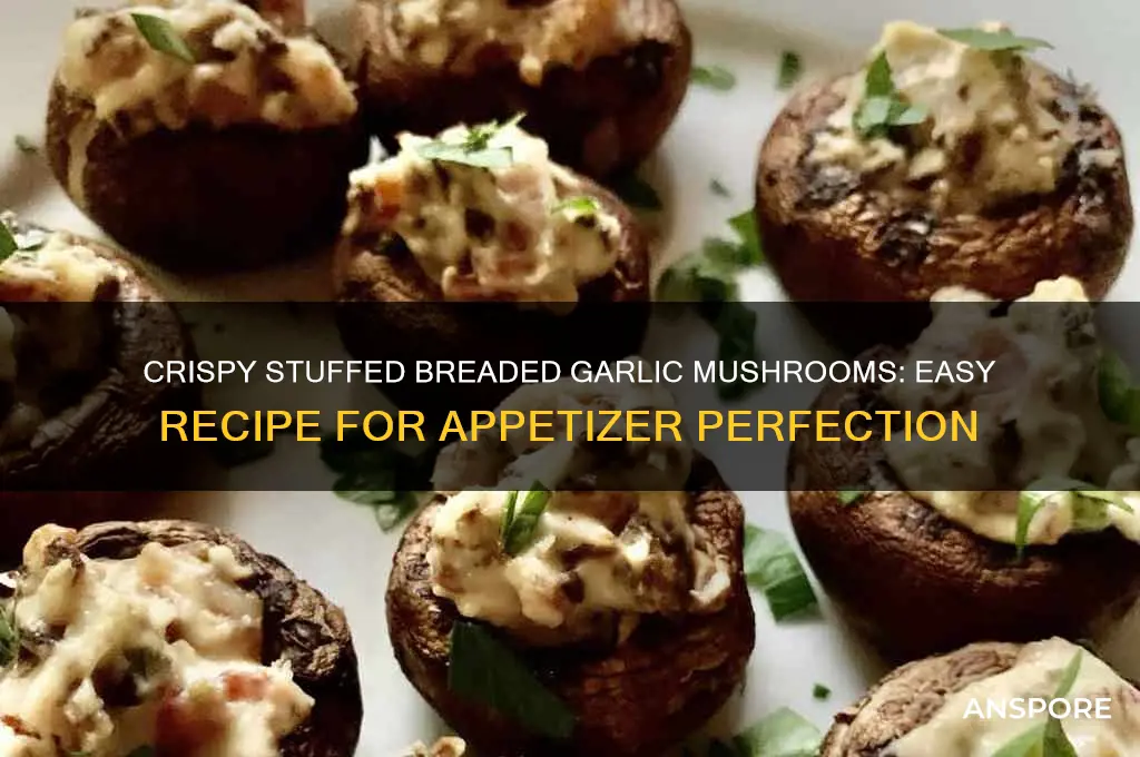 how to make stuffed breaded garlic mushrooms