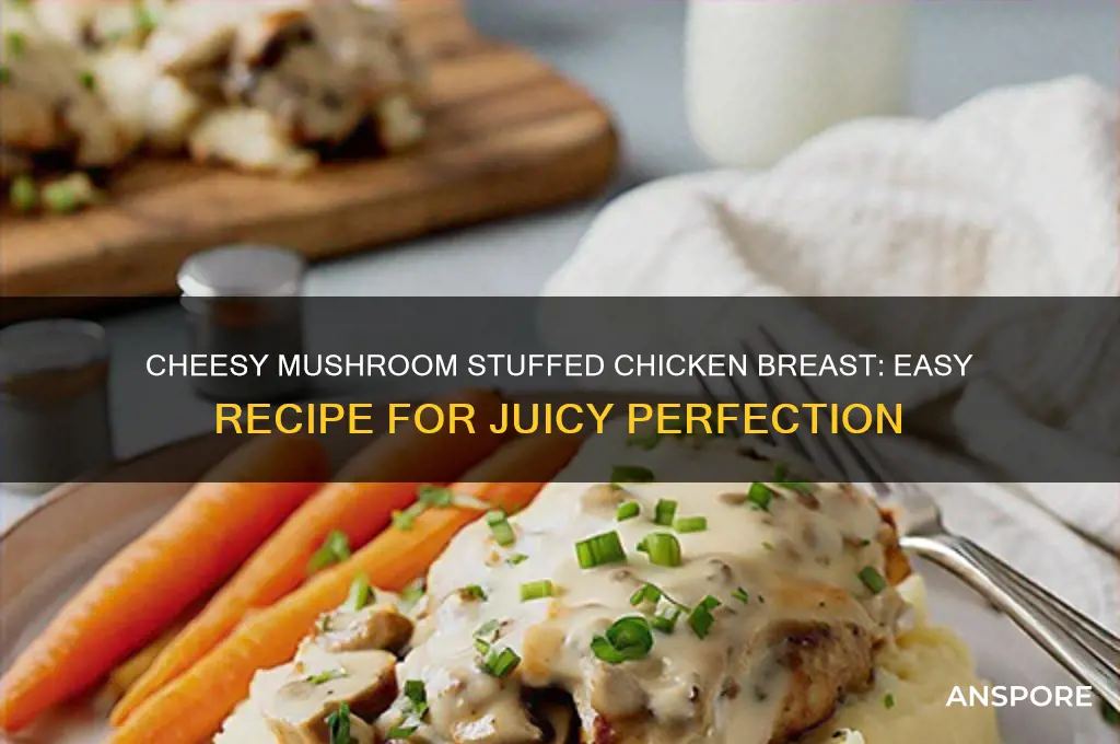 how to make stuffed chicken breast with cheese and mushrooms