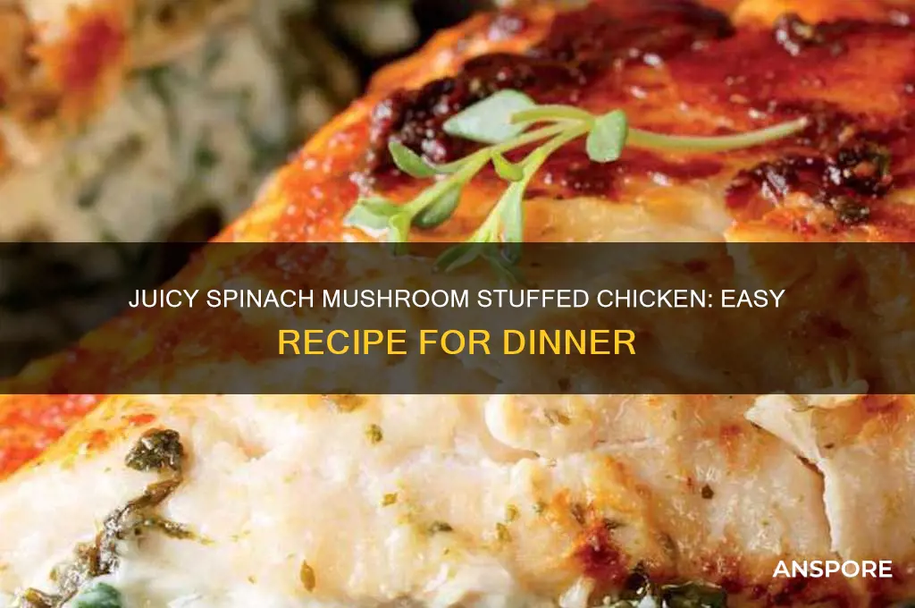 how to make stuffed chicken with spinach and mushrooms