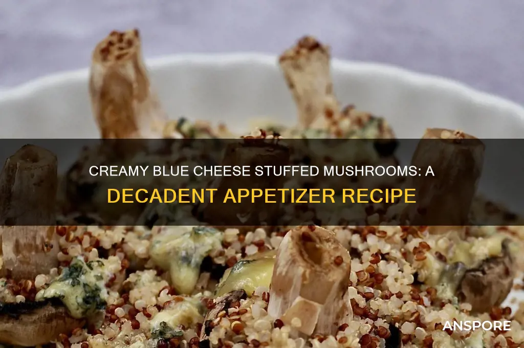 how to make stuffed mushrooms with blue cheese