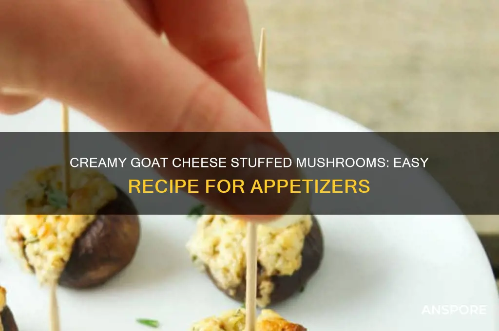 how to make stuffed mushrooms with goats cheese