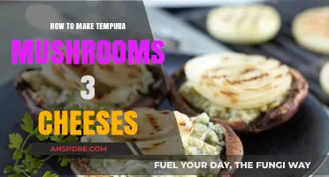 Crispy Tempura Mushrooms Stuffed with Three Cheeses: A Cheesy Delight