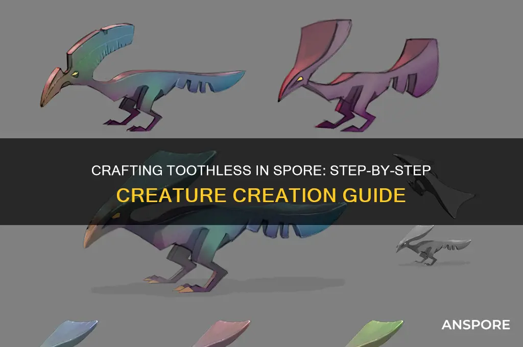 how to make toothless in spore