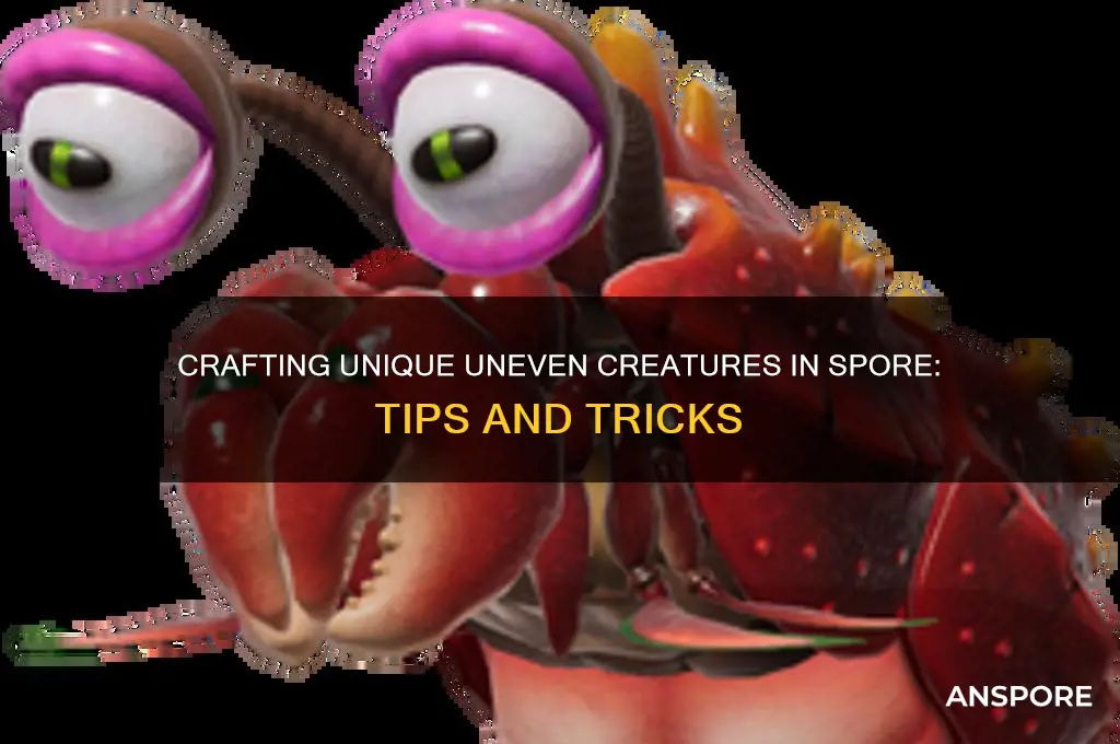 how to make uneven creatures in spore