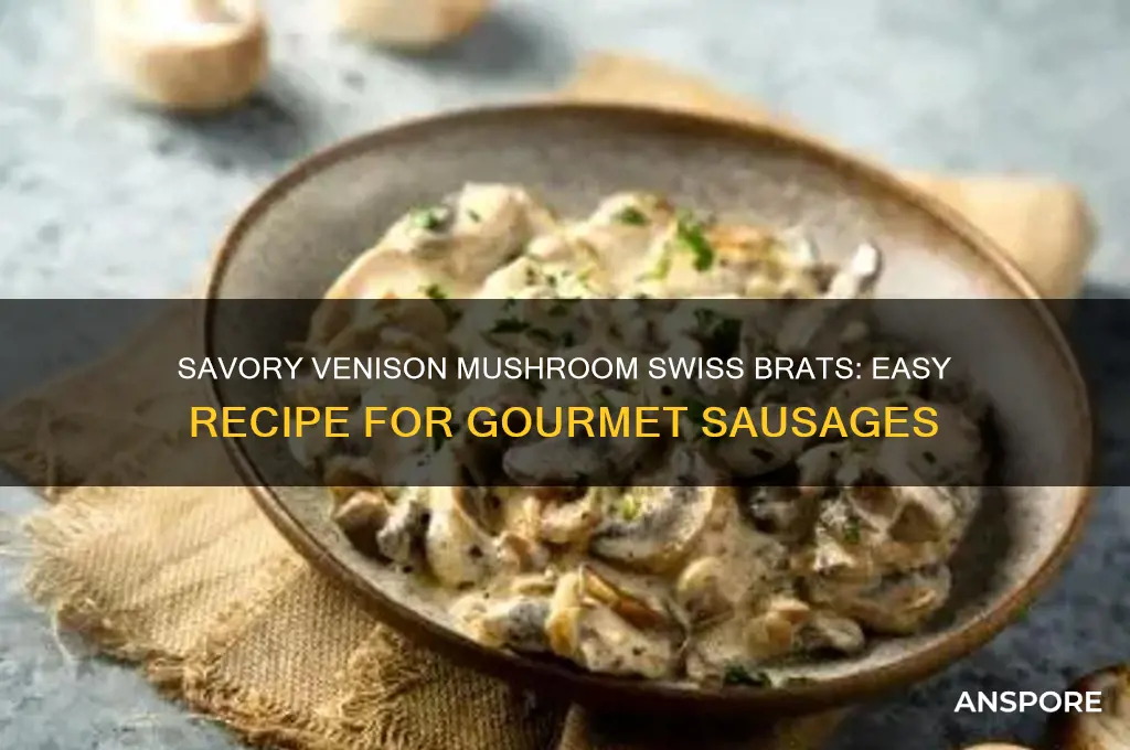how to make venison mushroom and swiss brats