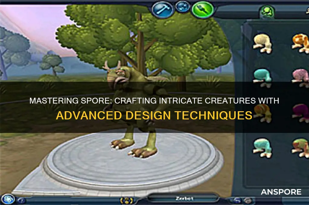 how to make very complex creatures in spore