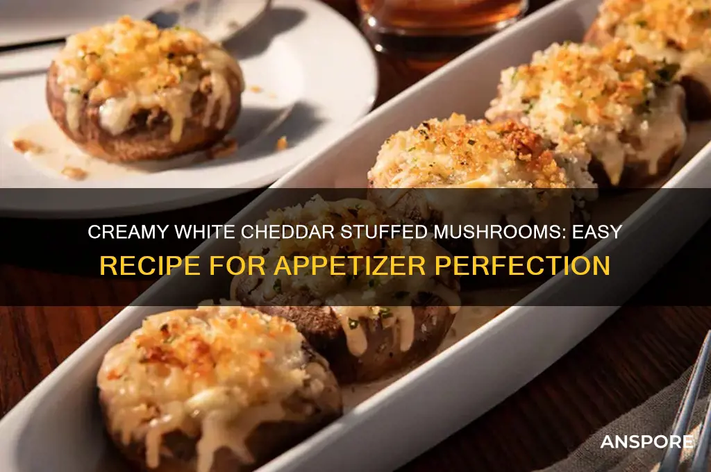 how to make white cheddar stuffed mushrooms