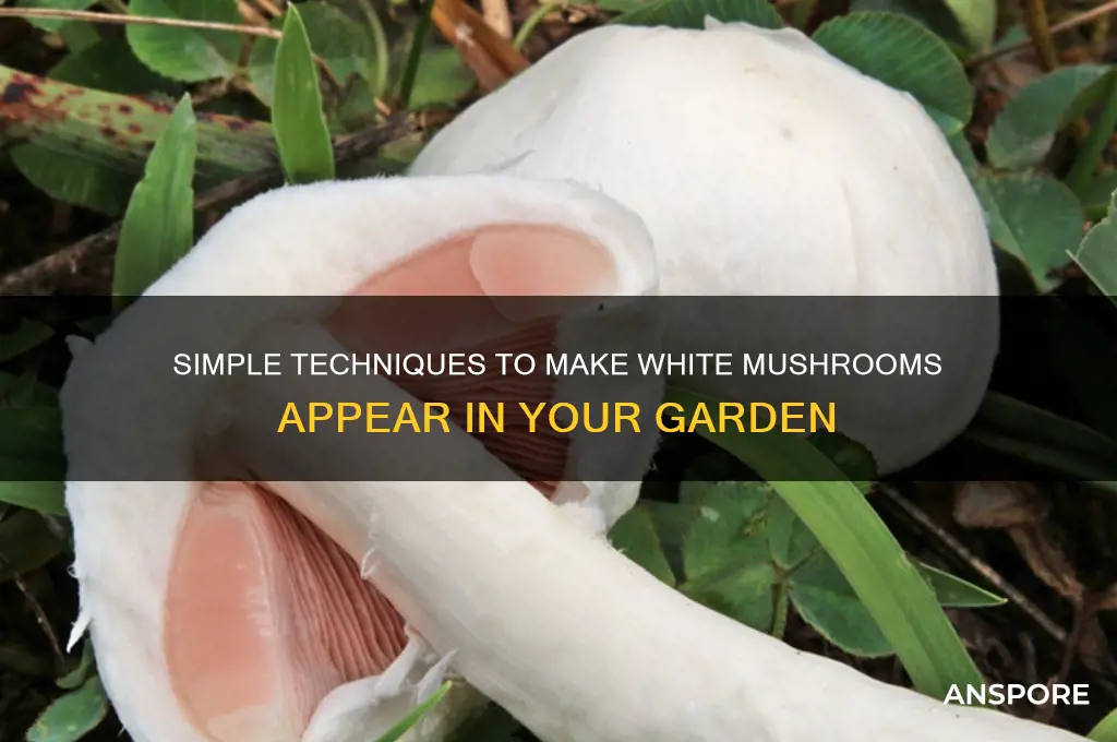 how to make white mushrooms appear