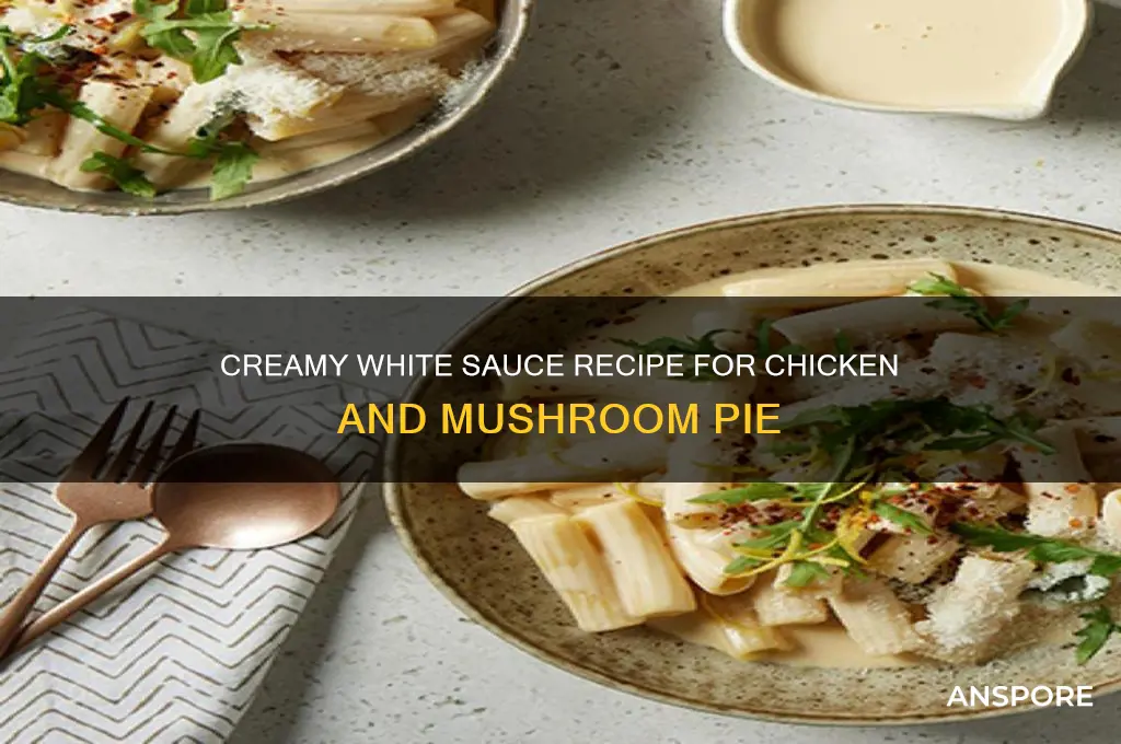 how to make white sauce for chicken and mushroom pie