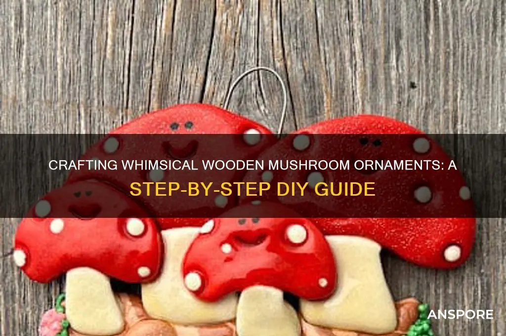 how to make wooden mushroom ornaments