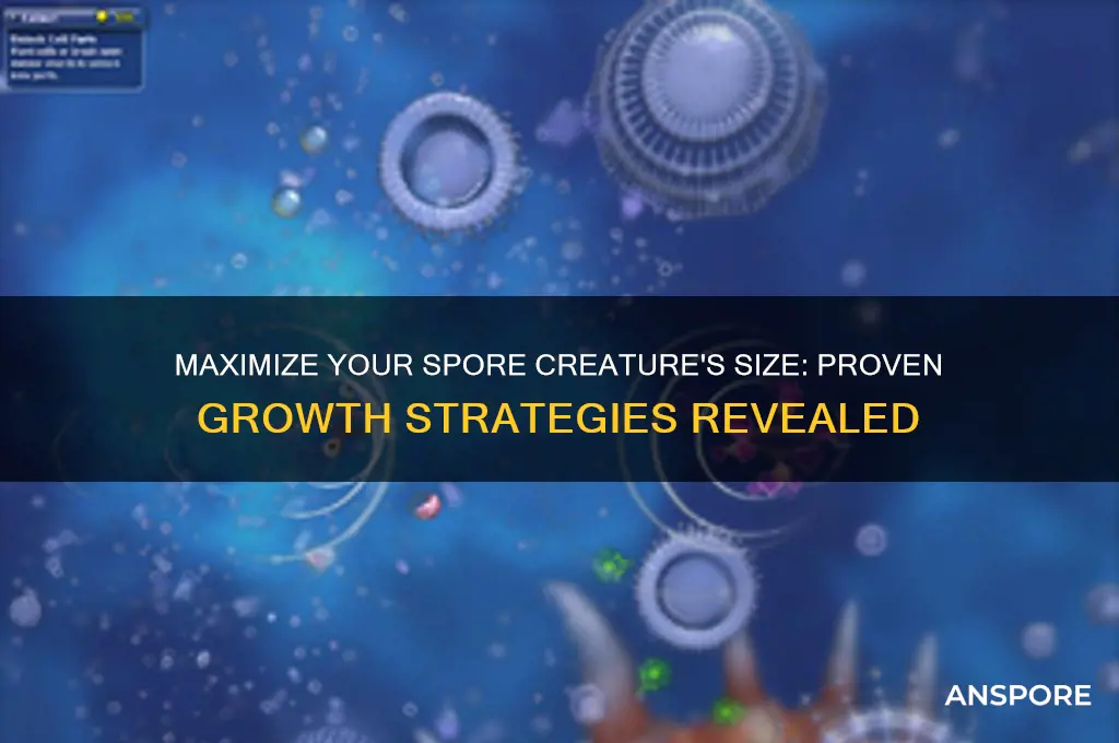 how to make your body bigger in spore